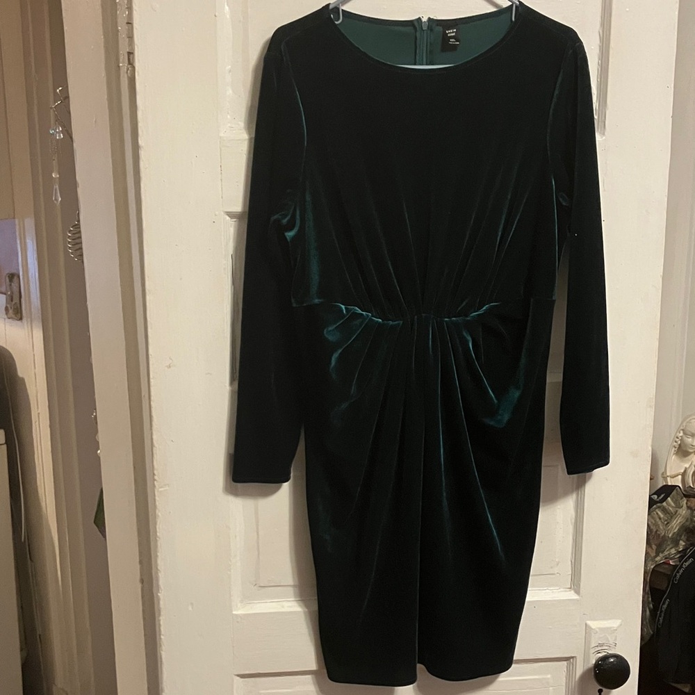 New.  no tags. SHEIN curvy. Sz XL velvet jersey with stretch dress. Perfect